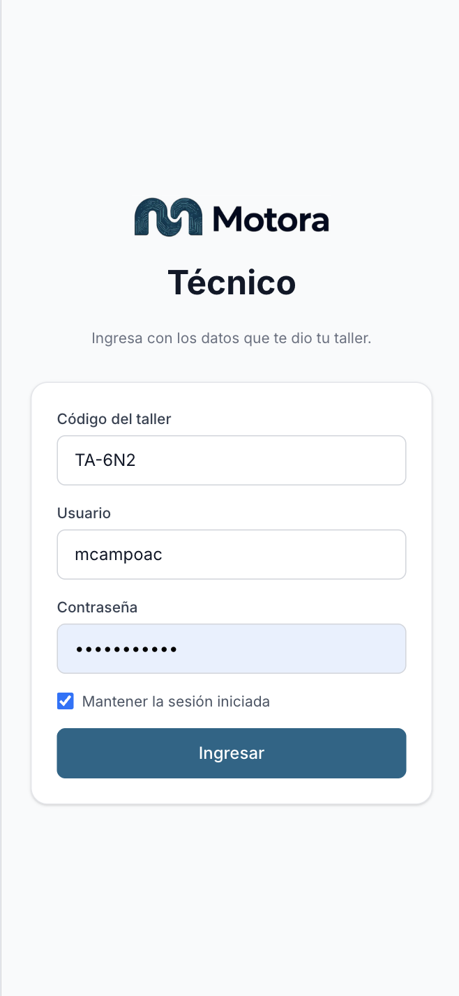 Versión Mobile Técnicos